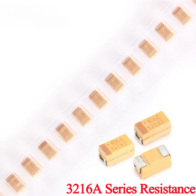 10 ชิ้น 3216A SMD Tantalum Capacitor 100 220 330 470 1UF 2.2UF 3.3UF 4.7UF 6.8UF 22UF 33UF 47UF 100U