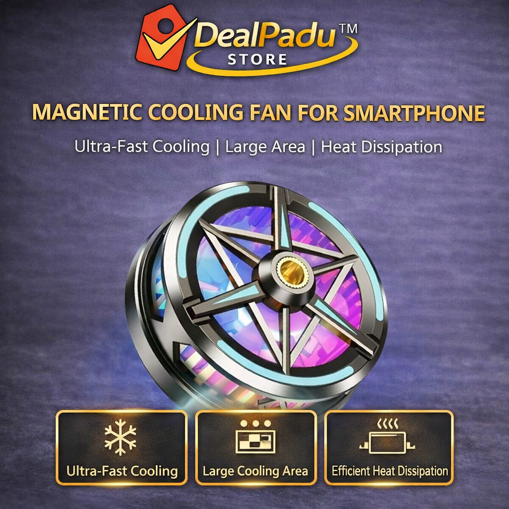 DealPadu S6 Game Cooler Magnetic Semiconductor RGB โทรศัพท์แท็บเล็ตพัดลมระบายความร้อน Kipas