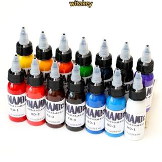 WITA หมึกสัก สีแดงสีเขียวสีดําสีน้ําตาลสักฝึกสี,สีขาวสีฟ้า30…