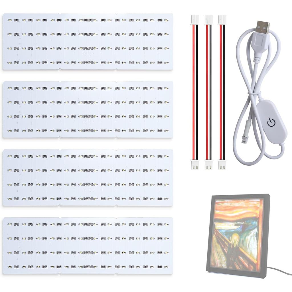 4PCS CMYK Lithophane LED Backlight Board Kit ใช้งานร่วมกับ Bambulab A1/A1 mini/P2S/X1C/H2D 3D เครื่อ