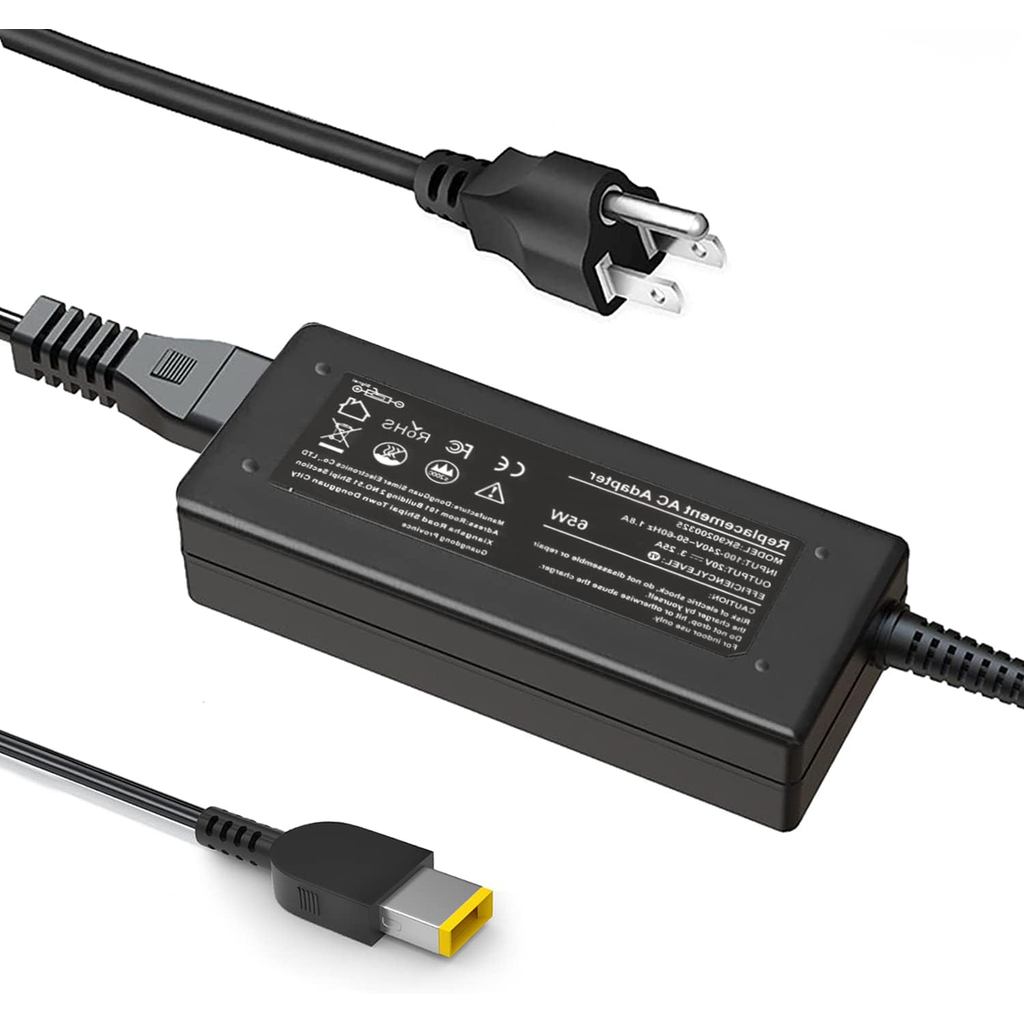 65W USB C Tip อะแดปเตอร์ AC เข้ากันได้กับ Lenovo ThinkPad E440 E450 E550 E560 G50 G50-45 G50-70 Z50 