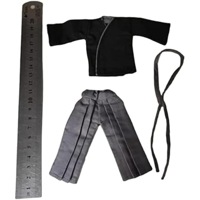 BOSWON 1/12 Scale Clothes Japanese Samurai Set Tops + กางเกง + เข็มขัด (ไม่มีรูป) สําหรับรูป 6"