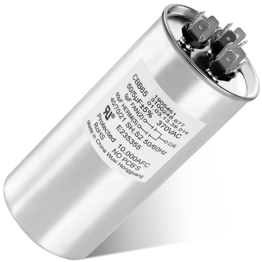 เหมาะสําหรับ Dometic 3312195.000 Air Conditioner RV AC Motor Capacitor 60/5 MFD, Heavy Duty Air Cond