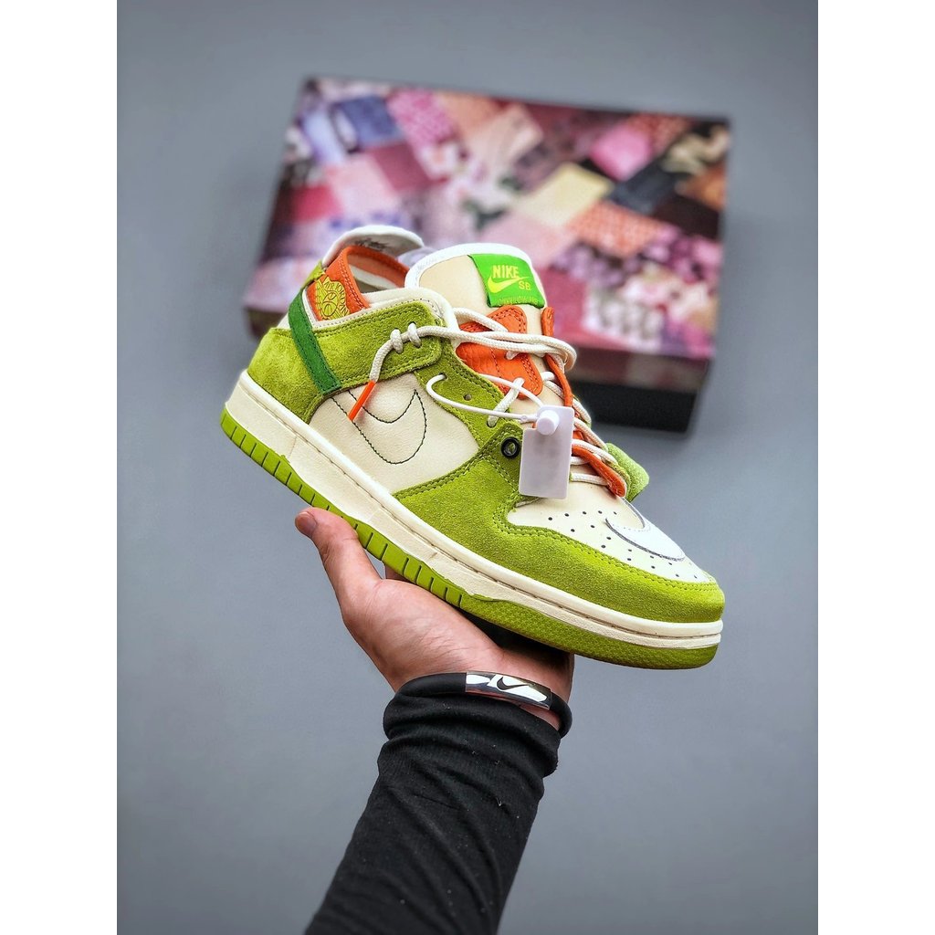 BQ6817-032 Paris Fashion Week ยี่ห้อใหม่ที่กําหนดเอง KIKS x EJDER x Wmns Nike Dunk SB Low Pro Green 
