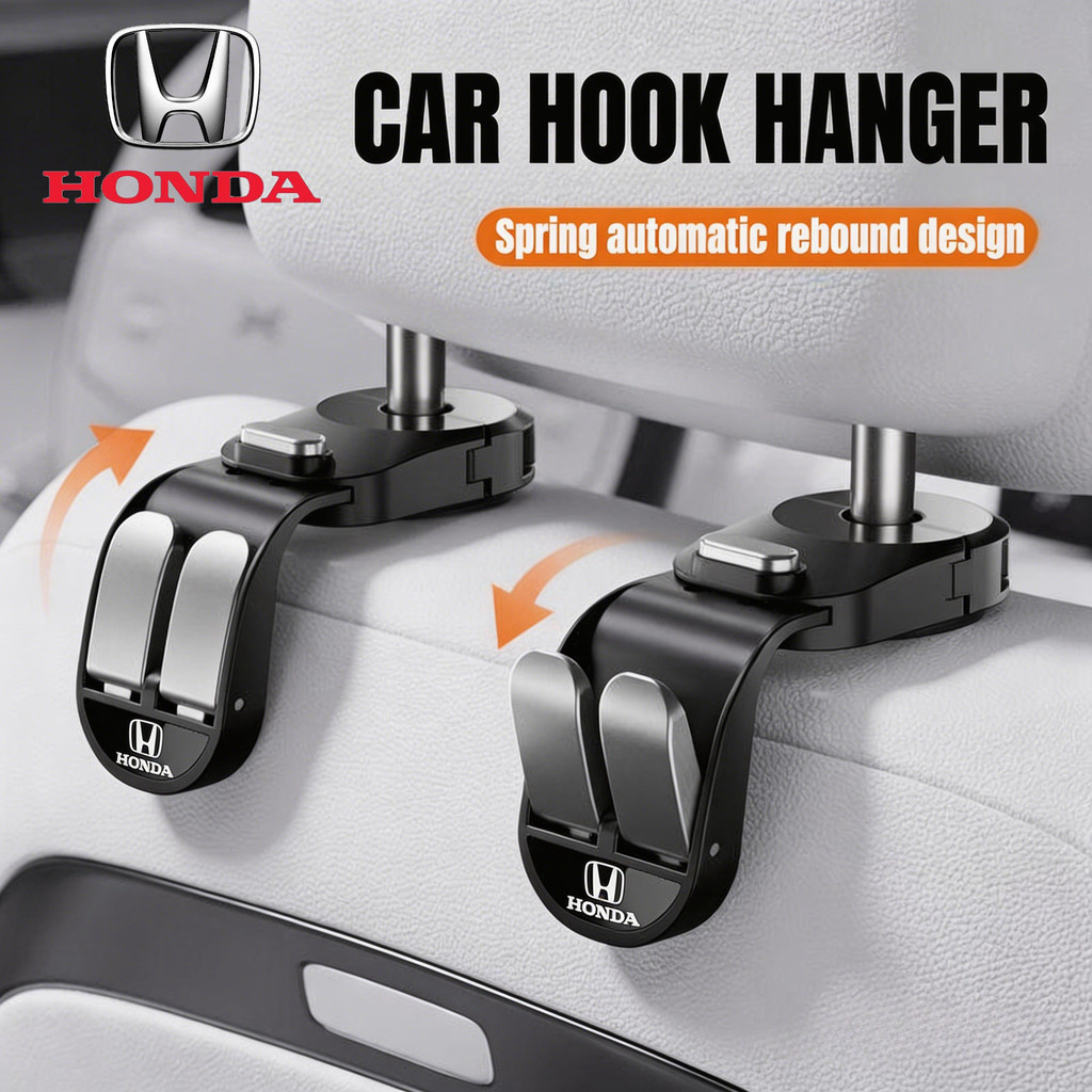 KBANG Telescopic Hook Hanger สําหรับรถที่นั่ง Hook Headrest แขวนตะขอคู่ Universal Car Organizer จัดเก็บตะขอแขวนสําหรับ Honda Civic City Odyssey Vezel CRV Accord