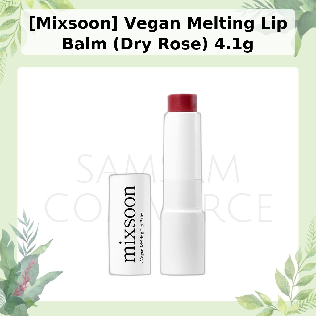 [Mixsoon] Vegan Melting Lip Balm (Dry Rose) 4.1g / Korean Lip Balm / สูตรมังสวิรัติ / ของแท้ 100% โด