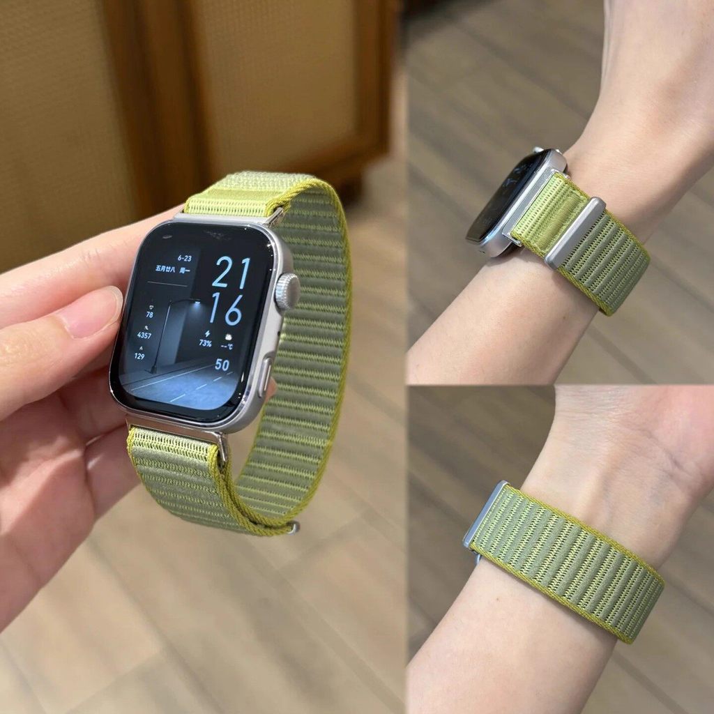 เหมาะสําหรับ Samsung GalaxyWatch8/7/ultra/6/5pro รูปแบบภูเขาป่า 4 สายไนลอน 6classic42/46 มม.ฤดูร้อน 