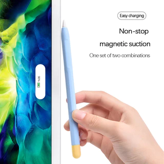 ปลอกปากกาซิลิโคนกันลื่น For Apple รุ่นที่ 2 ปากกา มีให้เลือกหลากหลายสี การจับคู่สี เคสป้องกันปากกา เปลือกนิ่ม