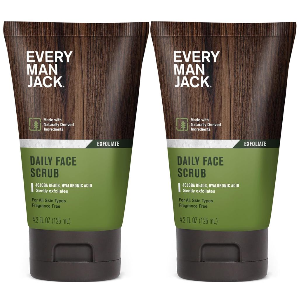 Every Man Jack Gentle Exfoliating Face Scrub For Men- Exfoliate Away Dead Skin, Moisturize, และ Revi