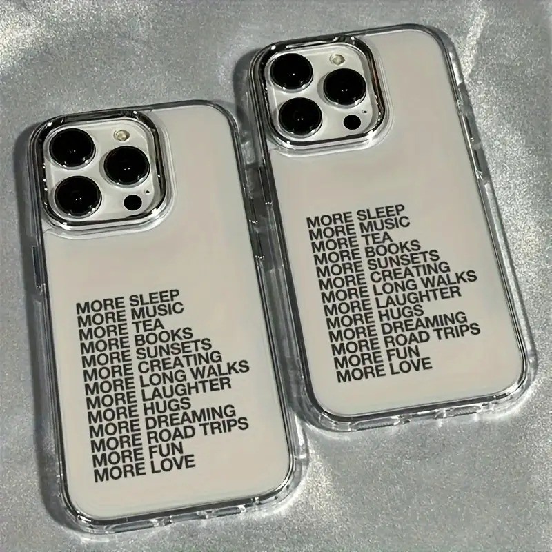 Minimalist ส่วนบุคคลภาษาอังกฤษรูปแบบกรอบนุ่มเคสโทรศัพท์สําหรับ iPhone 17 16 15 14 13 12 11 Pro Max XS X XR 7 8 Plus 17E ฝาครอบ