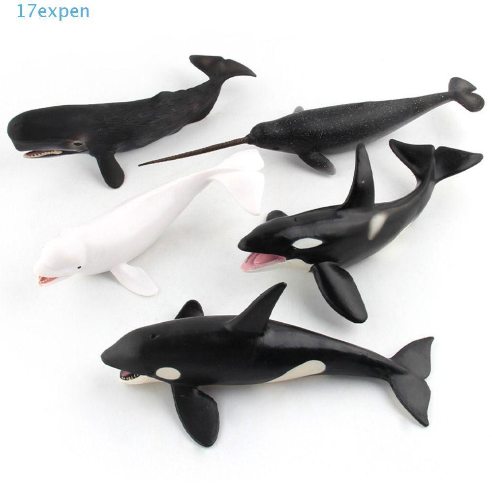 ตุ๊กตาปลาวาฬ EXPEN, จําลอง Sperm Whale Marine สัตว์รุ่น, Creative การศึกษาใต้น้ําชีวภาพสัตว์ทะเล Sea Life รูปของเล่นเด็ก