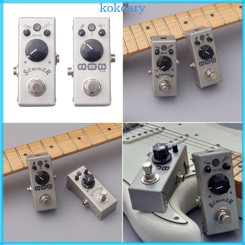 KOK TS808 กีตาร์ Overdriven Pedal RC4558DR กีตาร์ไฟฟ้าเอฟเฟกต์เหยียบ True