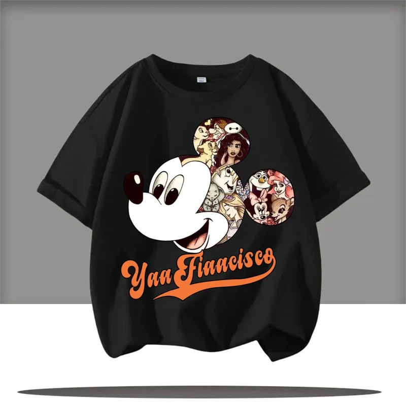 เสื้อยืดเด็ก Disney Journey 2026 ผ้าฝ้าย 100% เสื้อยืดวันเกิดน่ารักลายดิสนีย์พาร์ค เสื้อกีฬาเด็กลายไ