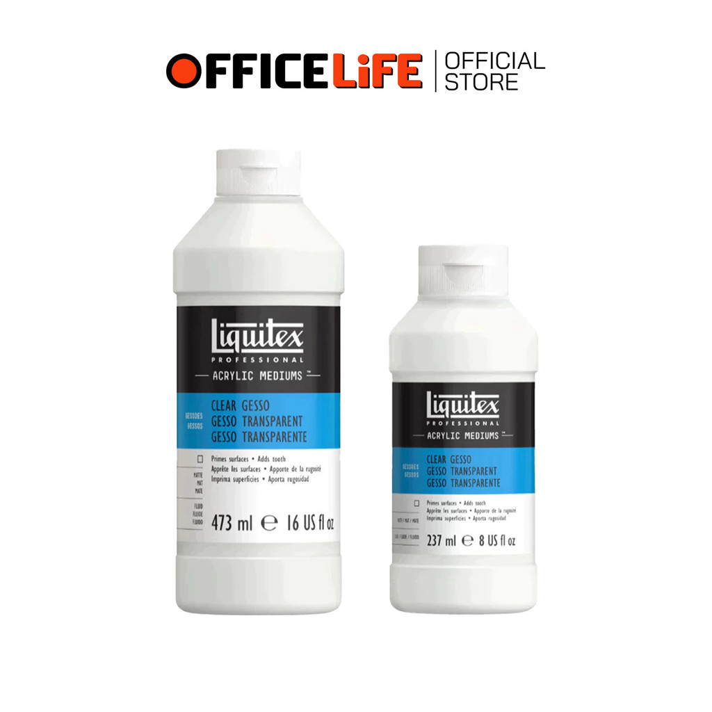 LIQUITEX (ลิควิเท็กซ์) สื่อผสม โปรเฟสชันนอล รุ่น CLEAR GESSO ขนาด 237 / 473 ML ( 1 ขวด )