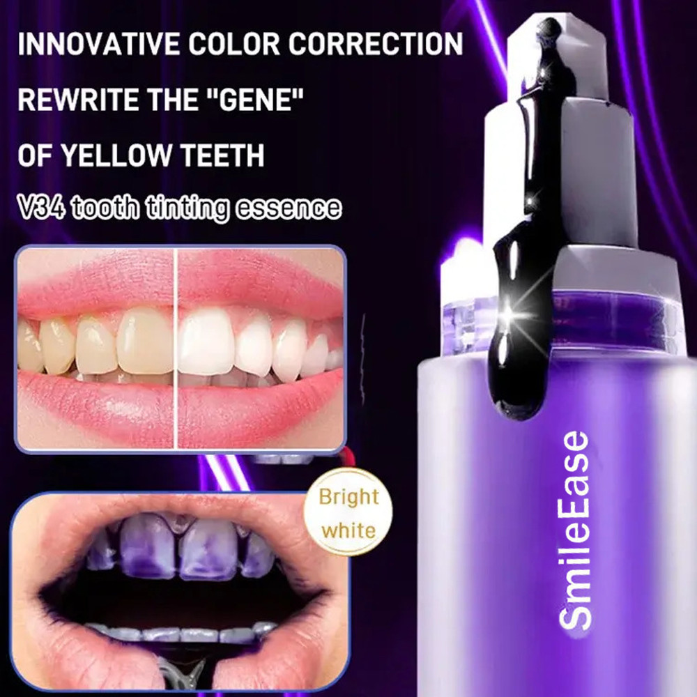 SmileEase v34 colour corrector Purple Tooth Whitening Tooth Stain ยาสีฟันสีม่วง smile kit Against Se