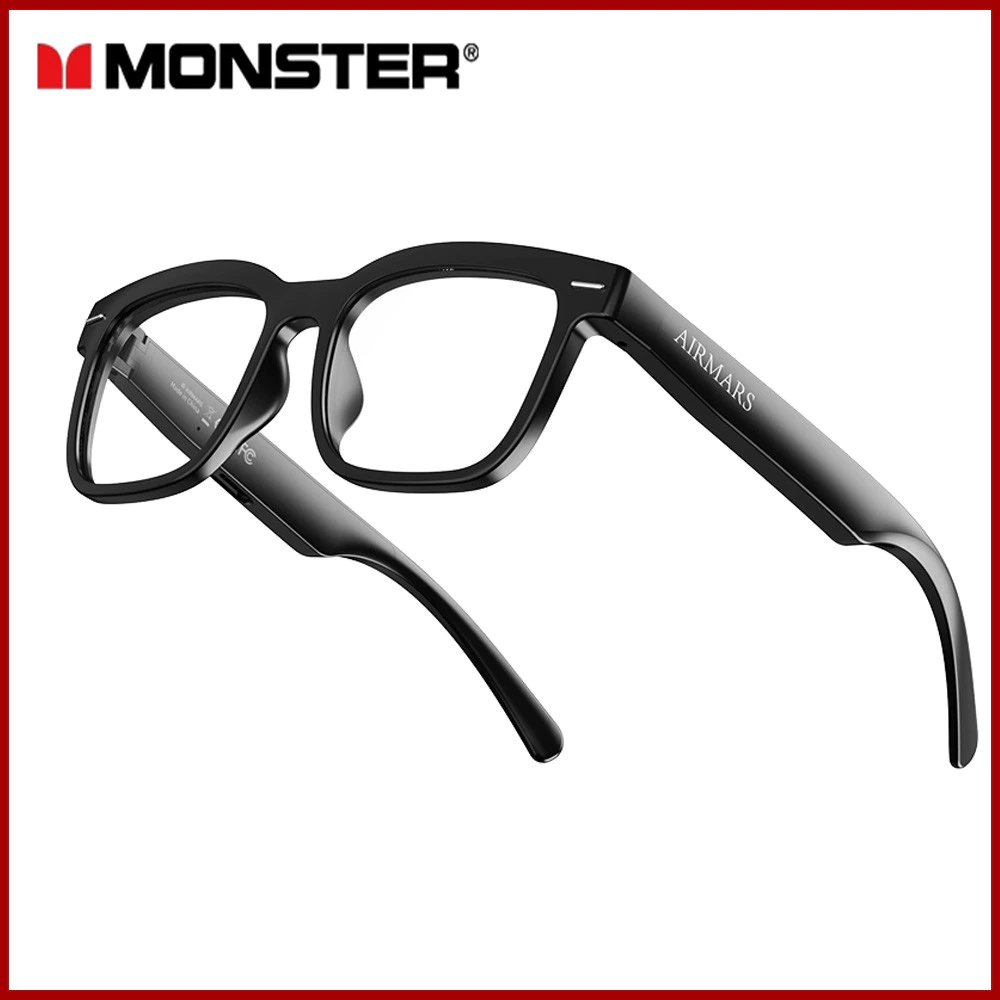 Monster Airmars SE-100 หูฟังบลูทูธ การโทรแบบแฮนด์ฟรี เสียงดัง ป้องกันแสงสีฟ้า โฟโตโครมิซึม แว่นกันแดด