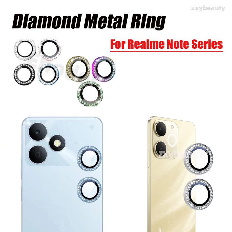 สําหรับRealmeหมายเหตุ80 70 70T 5G 4G 2026เลนส์กล้องเพชรโลหะกระจกป้องกันสําหรับNote80 Note70 Note70T 60X Note60 Note60Xกลับเลนส์แหวนฝาครอบ