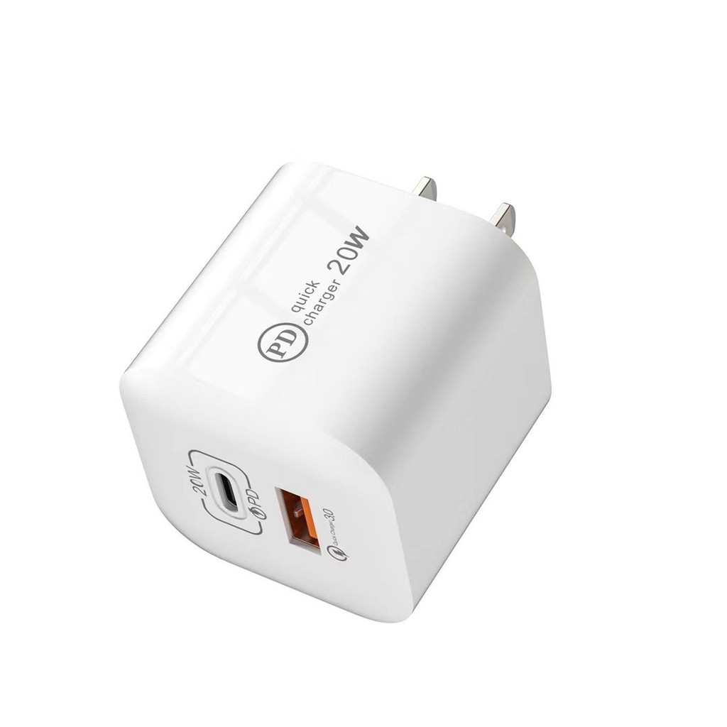 Mini PD Dual Port PD Charger 2W ขนาดเล็ก A+C Dual Port PD Charger PD+QC3.เครื่องชาร์จพอร์ตคู่ D0Y6