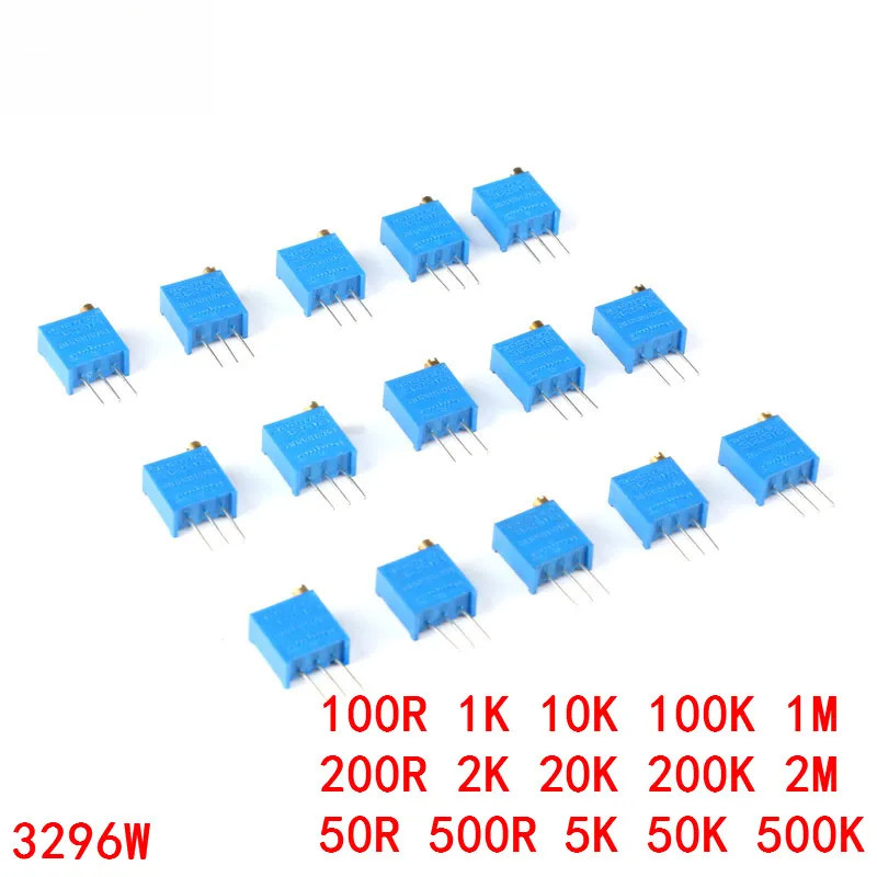5-20 ชิ้น 3296W Potentiometer Precision ปรับความต้านทาน Multi-turn Trimming 1K 2K 5K 10K 100K 103 Tr