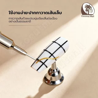 COD แปรงปากกาวาดเส้นเล็บ ลายดอกไม้ 6 9 12 15 18 มม สําหรับตกแต่งเล็บ