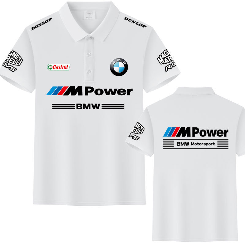 【polo】 เสื้อโปโล BMW MPOWER เสื้อยืดคอกลม เสื้อโปโลผ้าฝ้าย เสื้อโปโลลำลอง เสื้อโปโลแขนสั้นลำลอง เสื้อโปโลยูนิฟอร์มทีมชาย