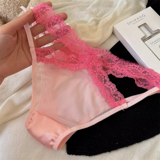💖M-L💞 กางเกงในเซ็กซี่ เอวลูกไม้ ผ้าเนื้อเรียบลื่น สวมใส่สบาย ข้างลำตัวตกแต่งโบว์ ราคาคุ้มค่า จัดส่งจากประเทศไทย
