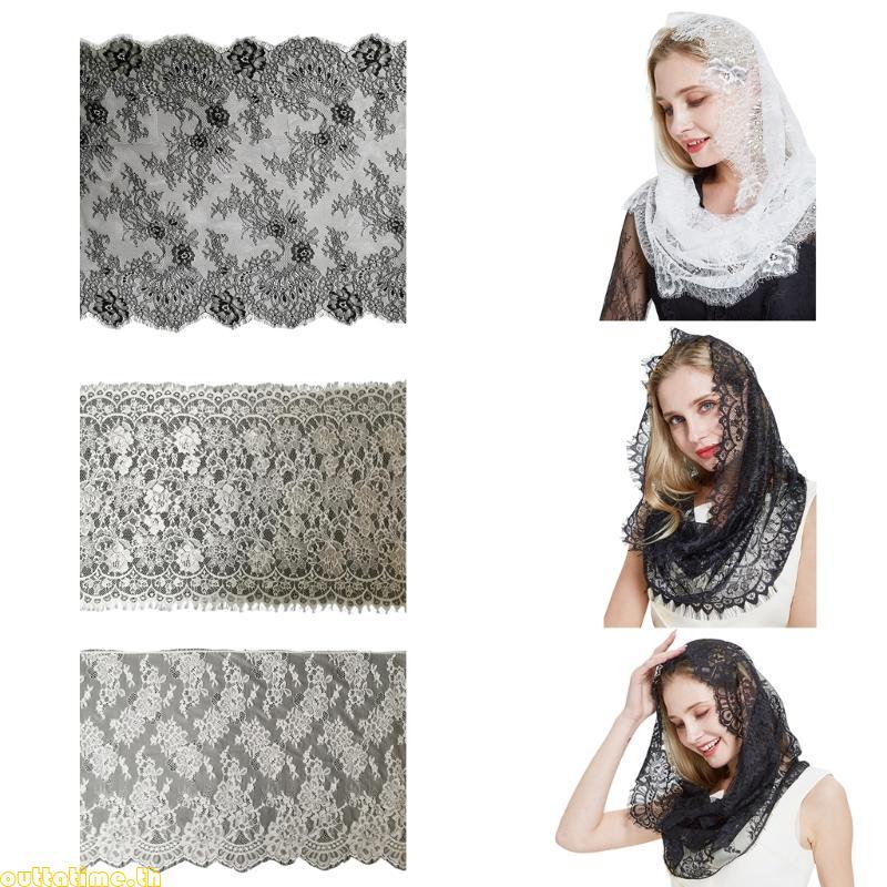Time Church Scarf Mantilla Veil คาทอลิกโบสถ์ Veil Lace Chapel Veil Church Scarf