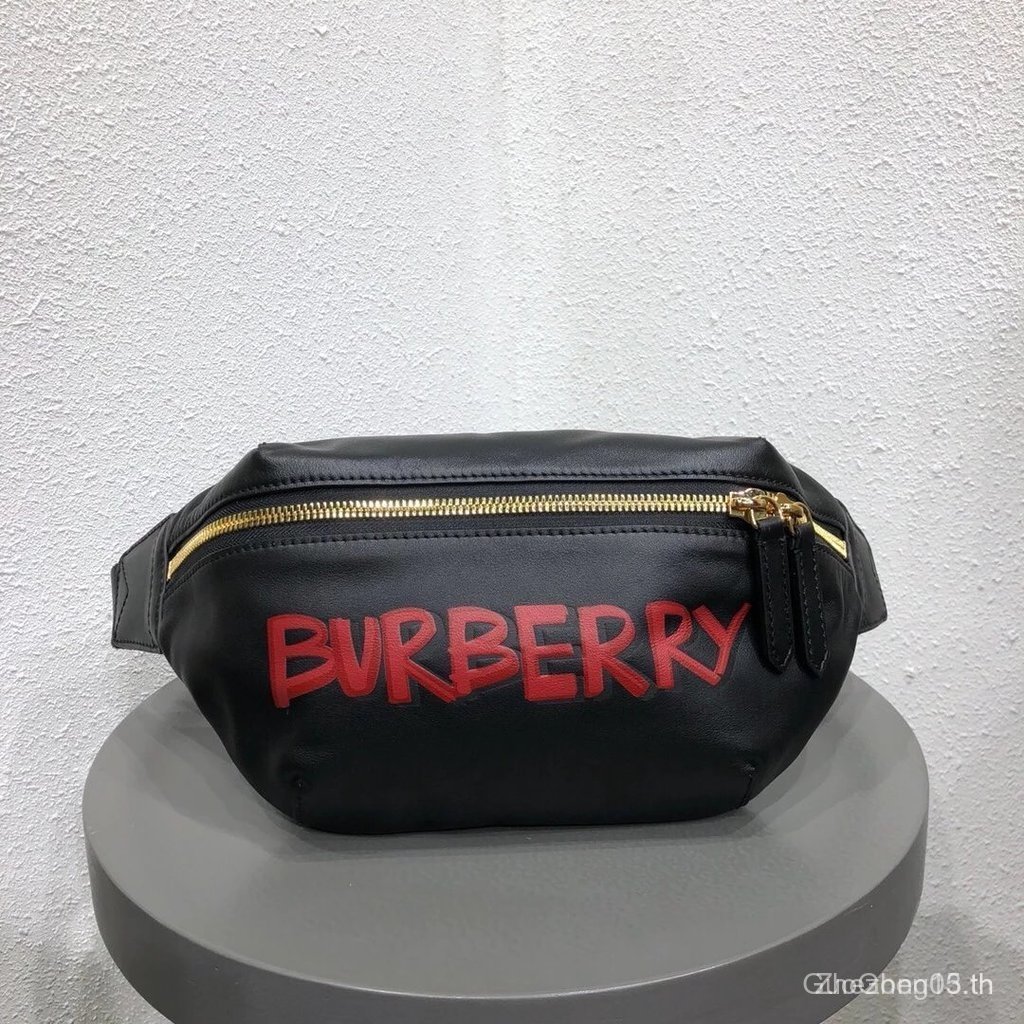 กระเป๋าคาดเอวพิมพ์ลายกราฟฟิกใหม่ สไตล์แบรนด์ Berberry แฟชั่นอินเทรนด์สำหรับทุกวัน