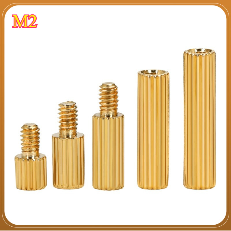 M2 double pass ทองแดงคอลัมน์รอบ knurled การตรวจสอบคอลัมน์สนับสนุนหัวเดียวทองแดงคอลัมน์กล้องรักษาความ