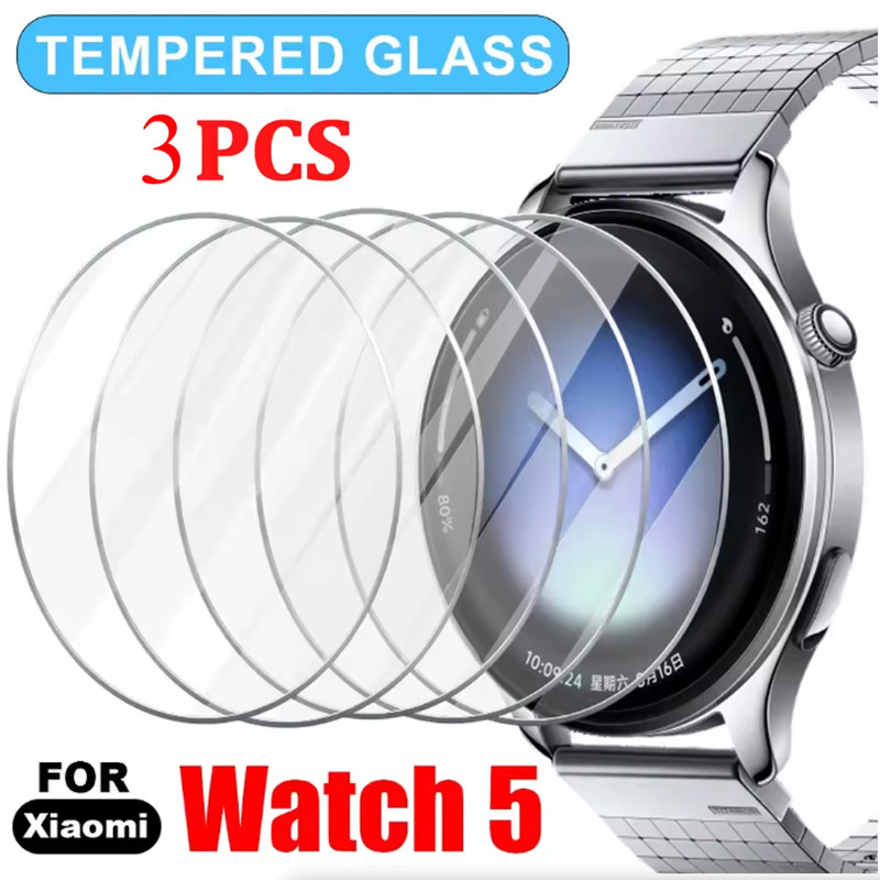 3 ชิ้นกระจกนิรภัยสําหรับ Redmi Watch 5 Smartwatch ป้องกันหน้าจอ HD Anti-Scratch ป้องกันฟิล์มสําหรับ 
