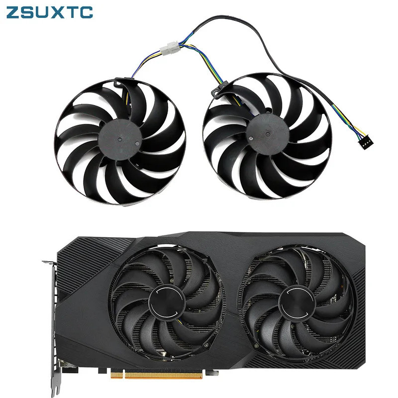 ซ.ล 95มม. ที129215SU กราฟิกการ์ด Cooler พัดลมสําหรับ ASUS Radeon RX 5600 5700 XT DUAL EVO RX 5700 EV