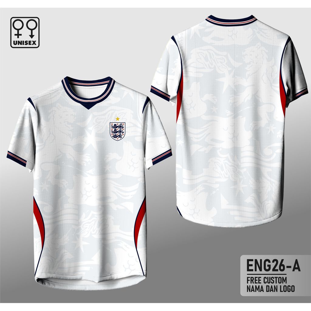 England Home Jersey 2026 World Cup เสื้อฟุตบอลอังกฤษล่าสุด Fullprint ENG26-A