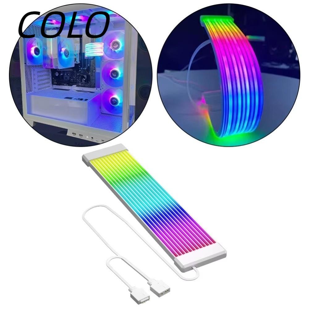 COLO PC Light Strip, DIY 8PIN 24PIN LED Strip Light, สายต่อยืดหยุ่น ARGB Light Bar