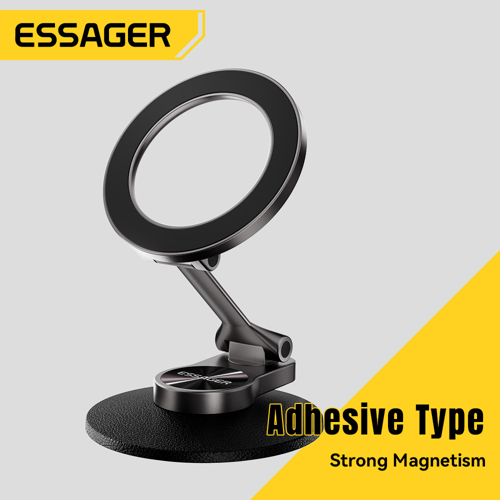 ESSAGER สังกะสีอัลลอยด์แม่เหล็กยึดรถดูดถ้วยกาว Double สไตล์ Disassembly No Trace