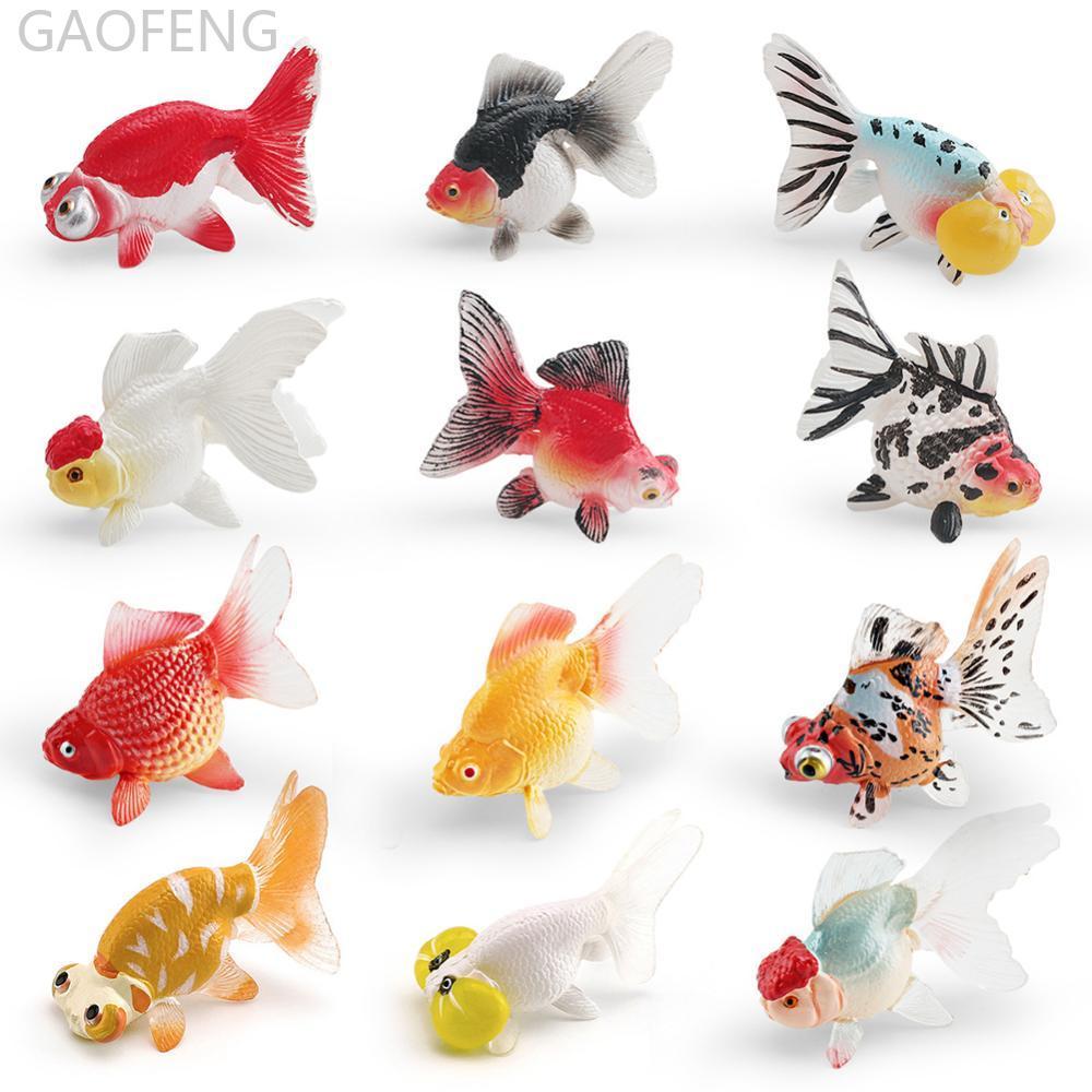 GAOFENG ประดิษฐ์ปลาทอง Clown ปลา Mini Aquarium เครื่องประดับ PVC Sea Life ของเล่นสําหรับเด็กการศึกษา