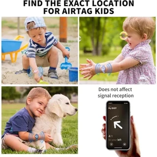ของมาใหม่！สายรัดข้อมือเด็กAirtag เคสป้องกันสร้อยข้อมือ gps วัสดุซิลิโคนกันน้ำ