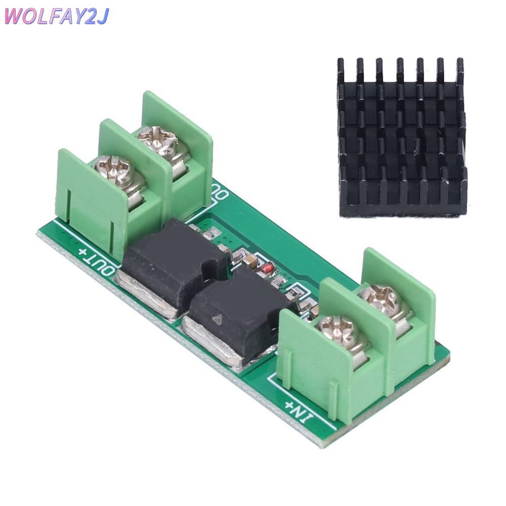 WOLFAY2J Ideal Diode Module, DC 5-60V 15A แผงป้องกันย้อนกลับชลประทาน Ideal Diode, Anti-backflow พร้อ