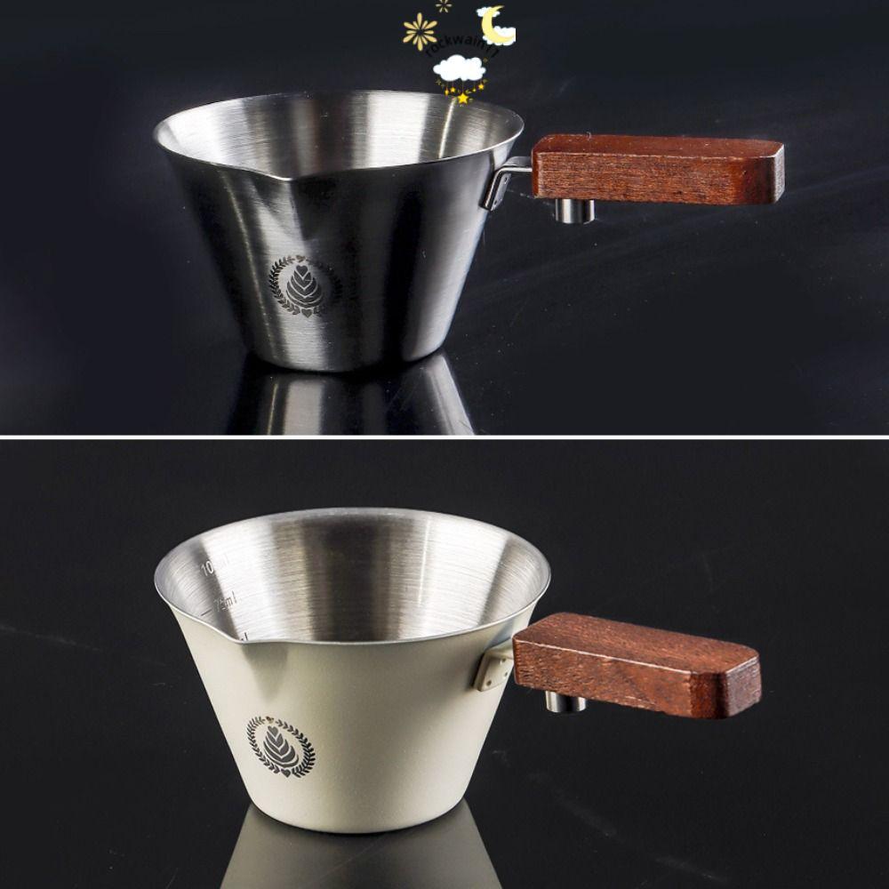 ROCKWAIN11 กาแฟเอสเปรสโซถ้วย,ไม้จับV-shaped Spoutกาแฟถ้วยตวง,Professional 100MLทนทานพร้อมขนาดกาแฟสารสกัดจากถ้วยบ้าน