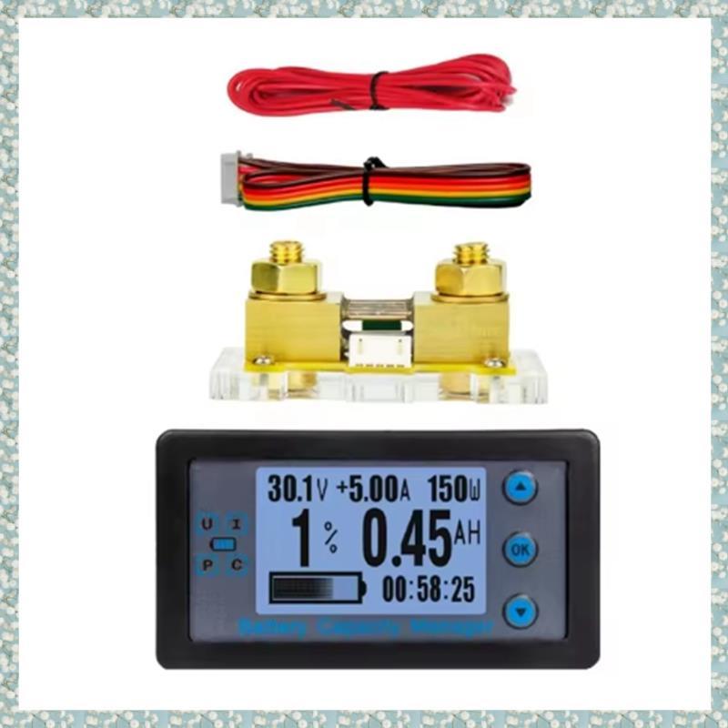 [h5bl3j6wj.ph] เครื่องทดสอบแบตเตอรี่พร้อม Shunt 100A แอมป์มิเตอร์โวลต์มิเตอร์ Wattmeter มัลติมิเตอร์