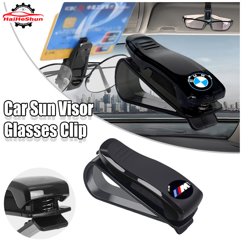 [คลังสินค้าพร้อม] BMW รถ Sun Visor คลิปแว่นตากันแดด Multi-Function แว่นตากันแดดตั๋วที่จอดรถผู้ถือบัต