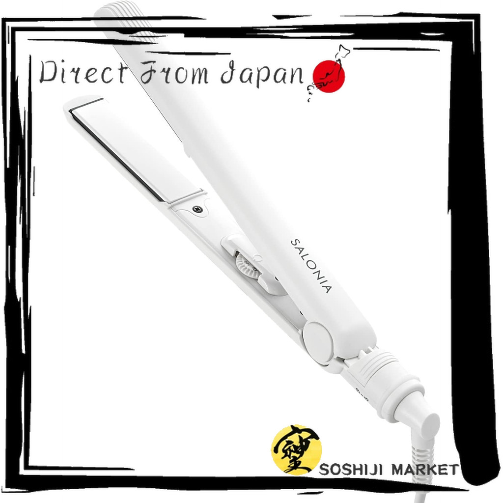 เครื่องหนีบผมตรง SALONIA ขนาด 24 มม. สีขาว รุ่น SL-004SAW [Amazon.co.jp Limited]