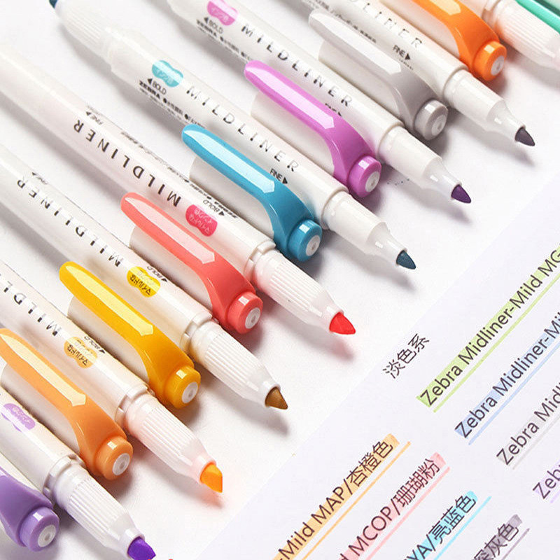 Highlighter mildliner ญี่ปุ่นคู่มือปากกา wkt7 ปากกา Multicolor Highlighter ZEBRA ZEBRA ZEBRA Marker
