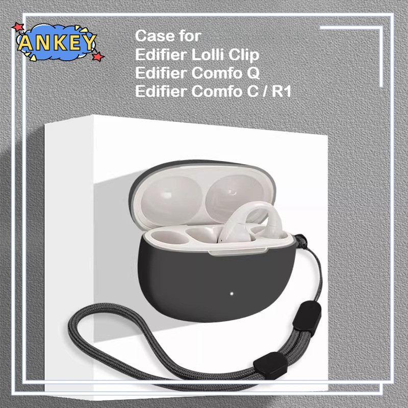 for Edifier Comfo C / R1 / Q Protective Case Nylon Lanyard Soft Cover Edifier Lolli Clip Shells Washable Housing Anti Dust Sleeve Hand Rope Strap Accessories