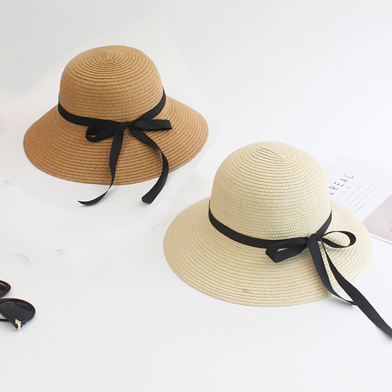 GIRLS HAT ROUND BEACH HAT ป้องกันแสงแดด
