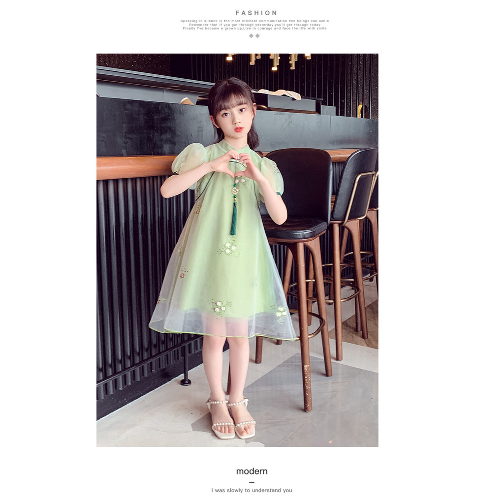 ชุดเดรสHanfuสำหรับเด็กผู้หญิง สไตล์เจ้าหญิงจีนใหม่ LXJ0121 - รูปที่ 7