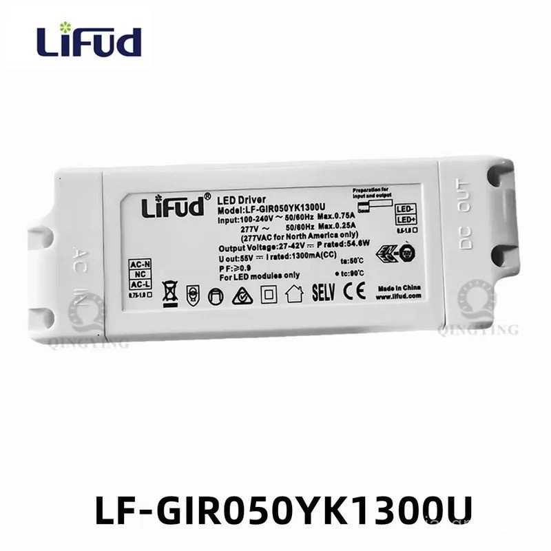 Lifud Isolated LED Driver LF-GIR050YK1200U 50W 55W 27-42Vdc 1200mA/1300mA LED Power Supply Transform