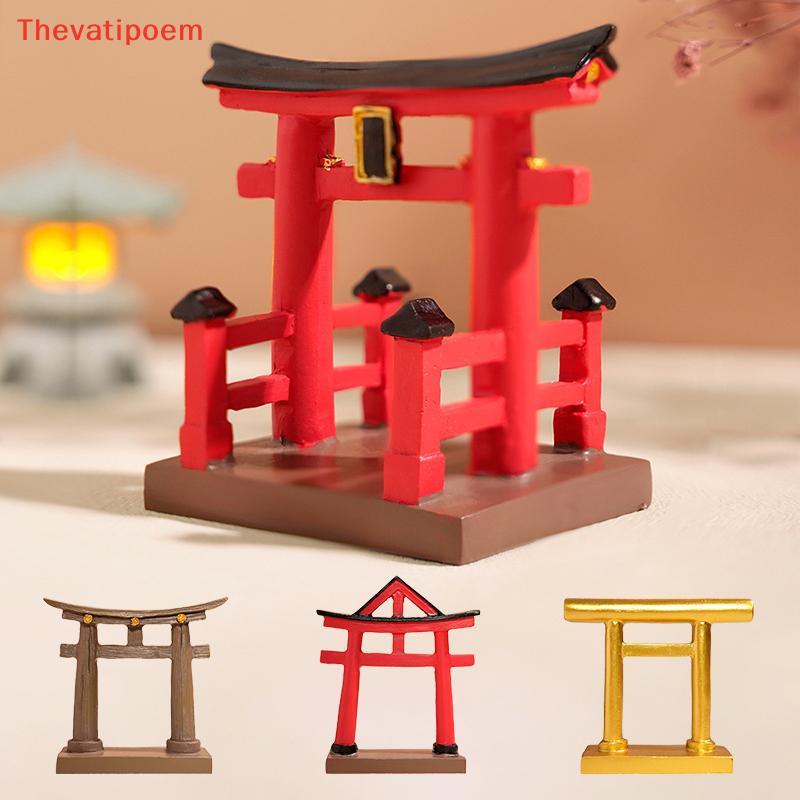 [Thevatipoem] Miniature Torii Gate ญี่ปุ่น Shinto Temple Garden เอเชียสถาปัตยกรรมรุ่นบอนไซ Zen Garde