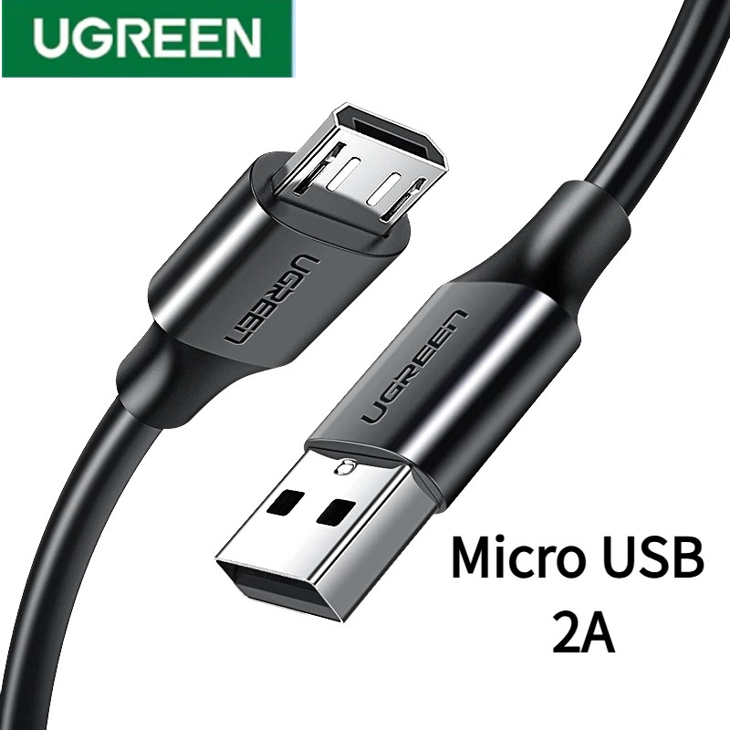 Ugreen สาย Micro USB 2A สายชาร์จโทรศัพท์มือถือชาร์จเร็วสําหรับแท็บเล็ต Samsung HTC LG Android