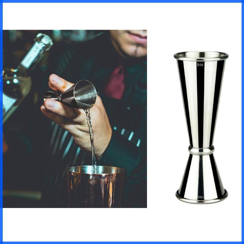 Con Double Cocktail Jigger การออกแบบญี่ปุ่นสแตนเลสค็อกเทลบาร์ Jigger 1oz 2oz ถ้วยตวงสําหรับ Home Par