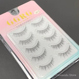 GGRG ความงามแต่งหน้าขนตาปลอมหญิงธรรมชาติจําลอง Lazy Trilogy Eyelashes Single Cluster Grafting